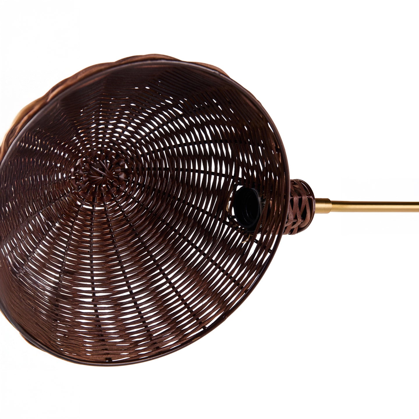 Stehleuchte · braun, Messing