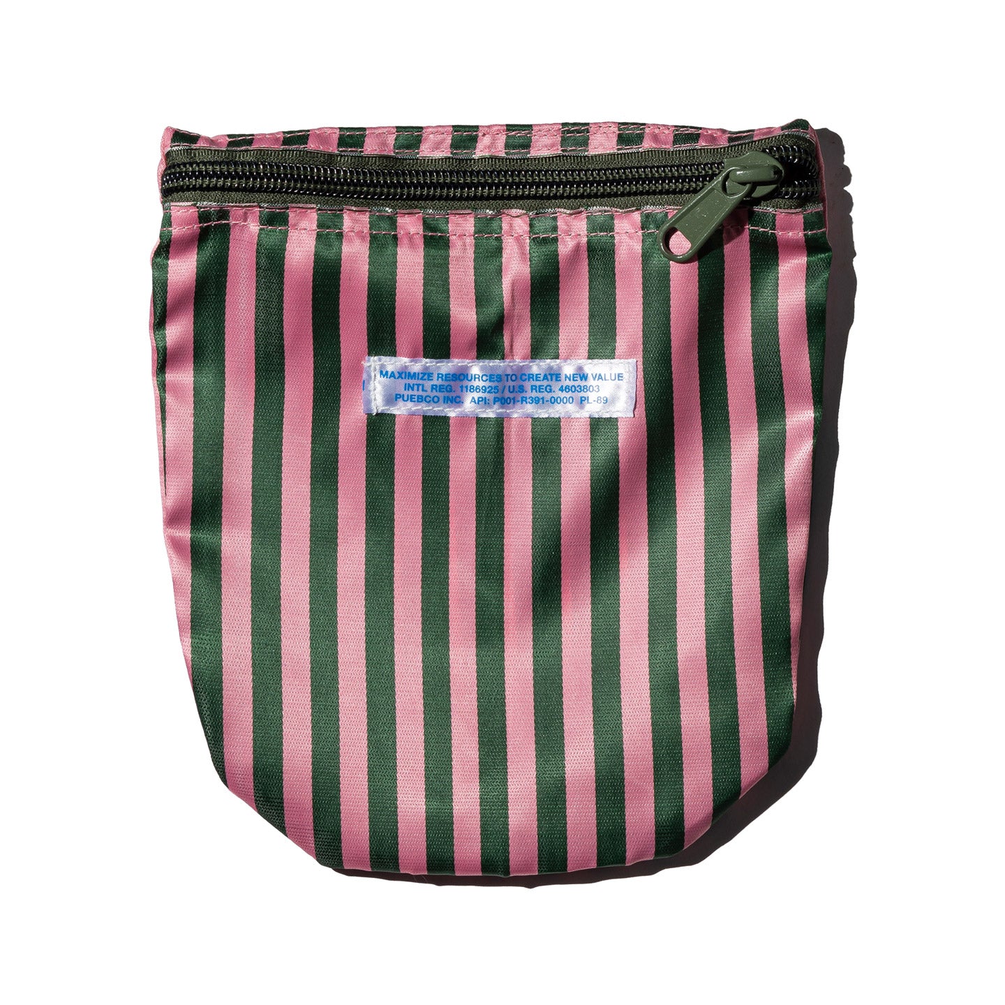 School Tie Pouch · Dark Green x Pink
