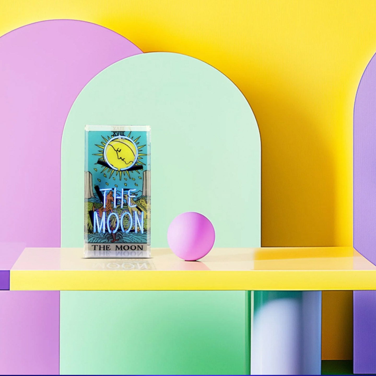 Neon Leuchte · Tarot: The Moon