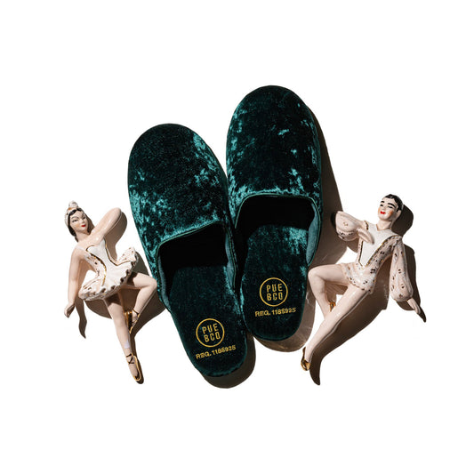 Samt-Slipper · in 2 Größen