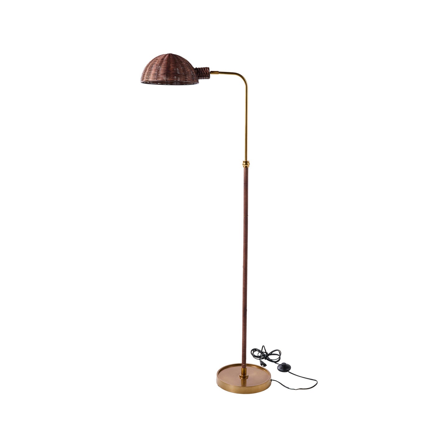 Stehleuchte · braun, Messing